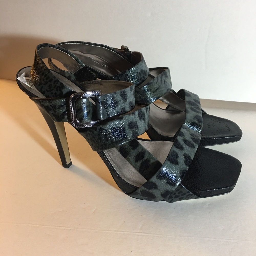 Bisou Bisou strappy Leopard Print heels